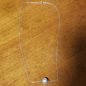Italy white gold 585 Pearl necklace- Pre-Loved